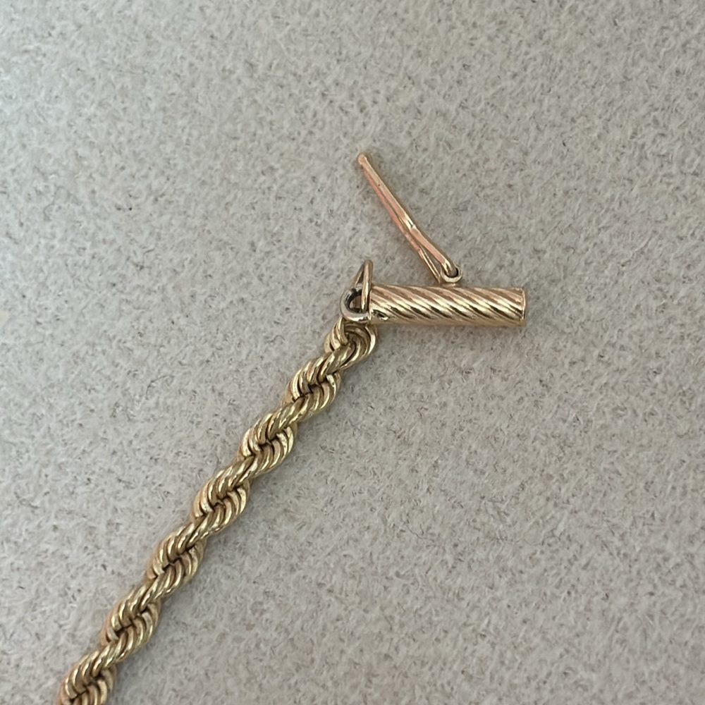 14K Genuine Gold 30” Vintage Italian Gold Rope Necklace - Picture 8 of 17